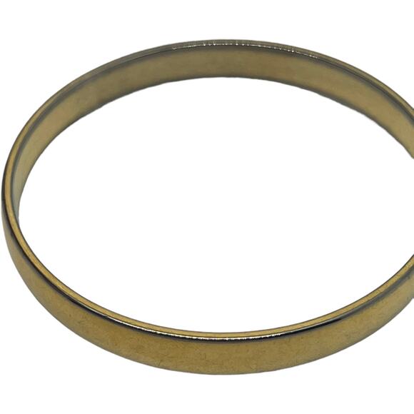 Vintage Monet Gold Tone Bangle Bracelet Classic 80s Minimalist Designer - Picture 9 of 16